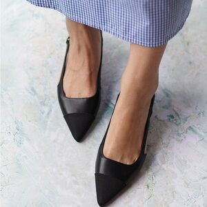 C.Paravano Elegant Slingback Flats Black!